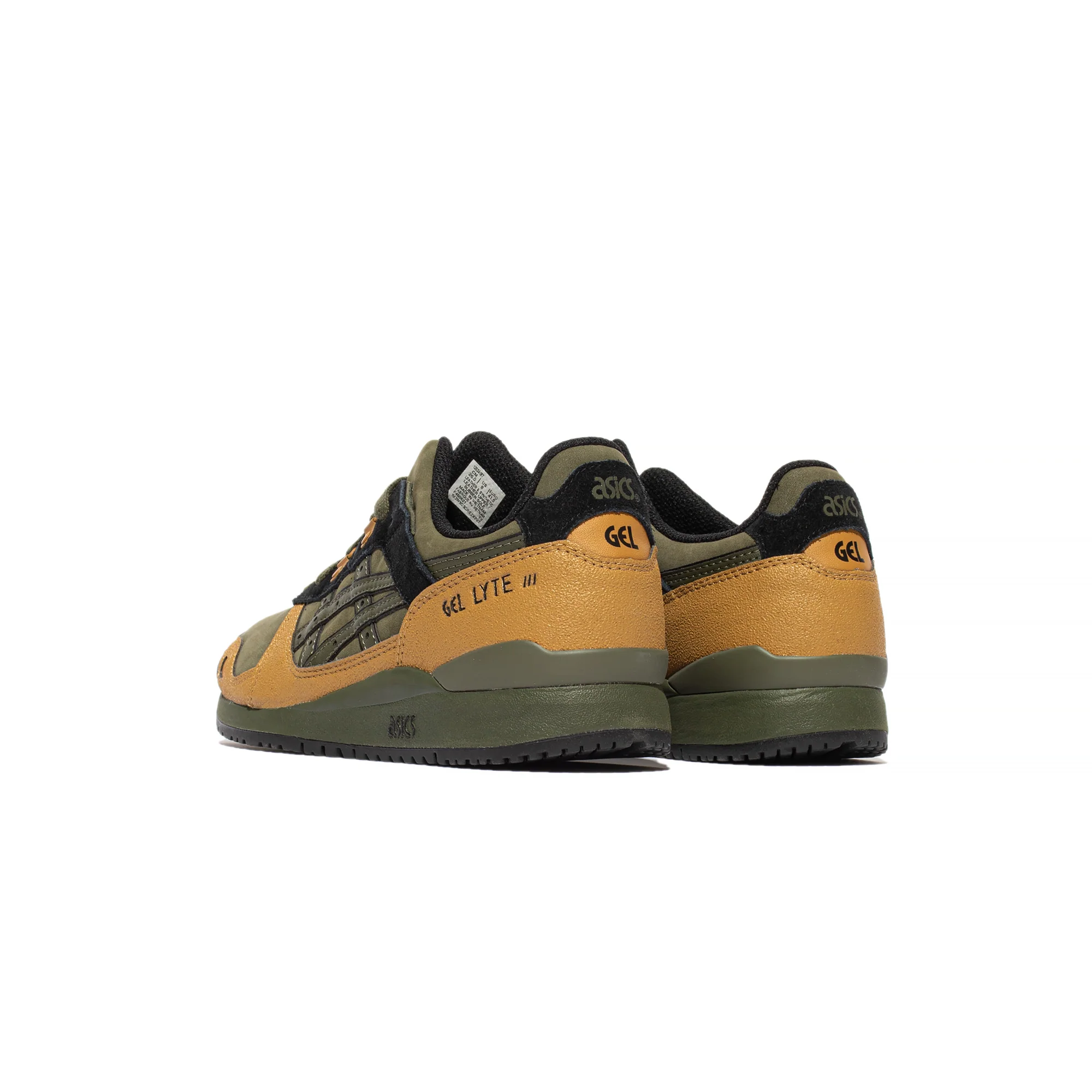 Asics Mens Gel-Lyte III OG Shoes 'Olive Canvas' - Image 3