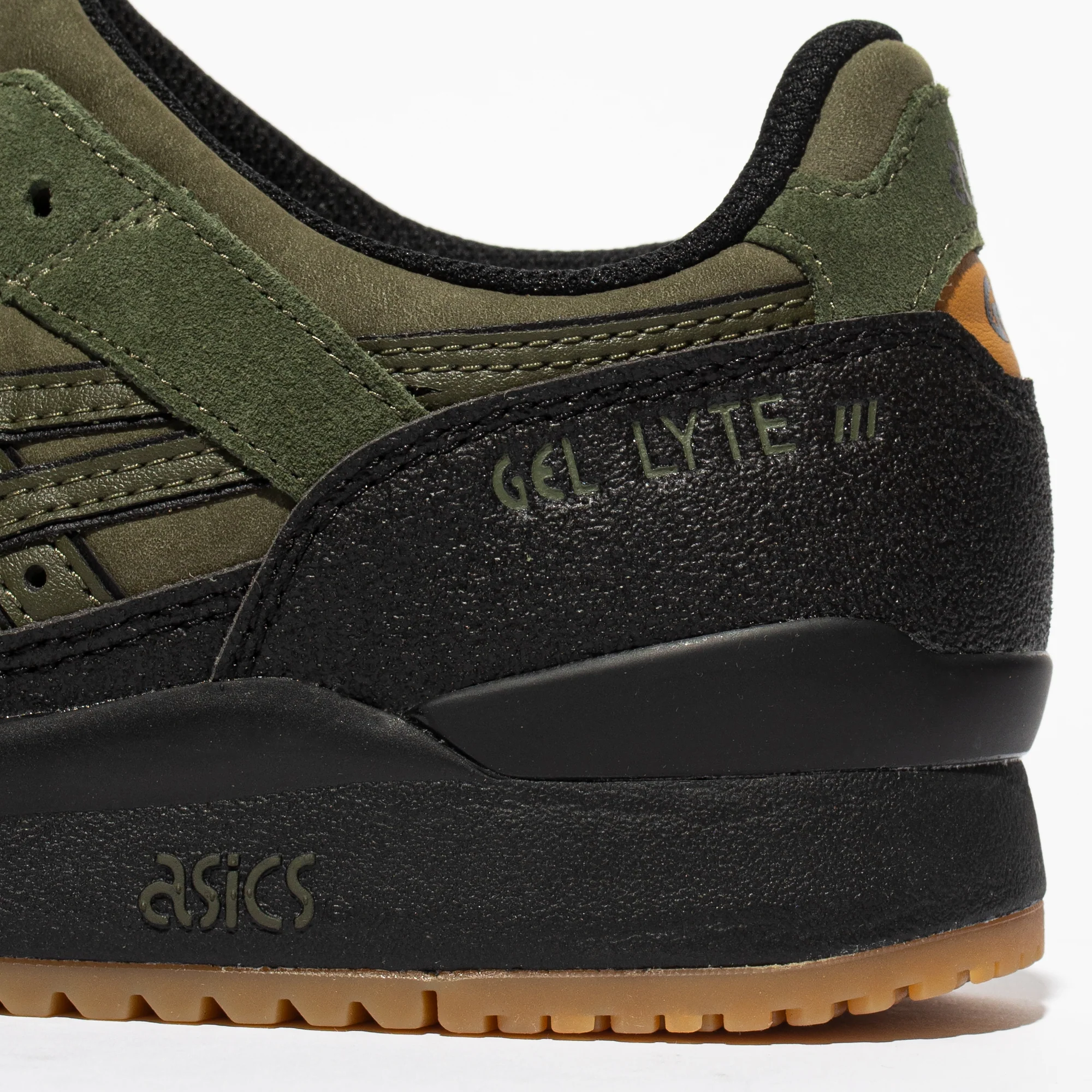 Asics Mens Gel-Lyte III OG Shoes 'Olive Canvas/Black' - Image 4