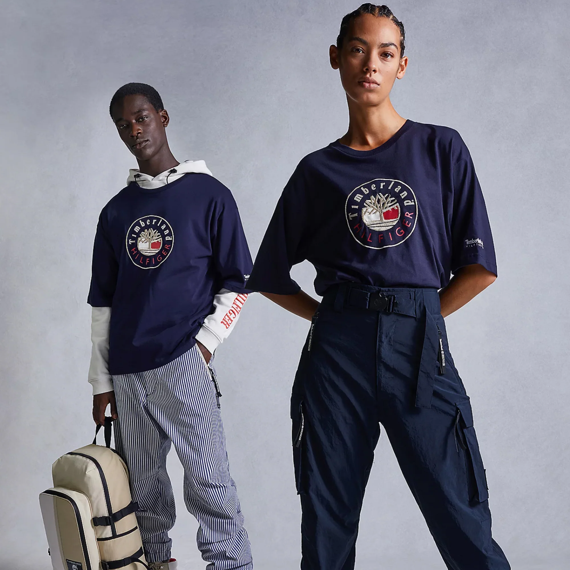 Tommy Hilfiger x Timberland RI Logo SS T-Shirt 'Desert Sky' - Image 4